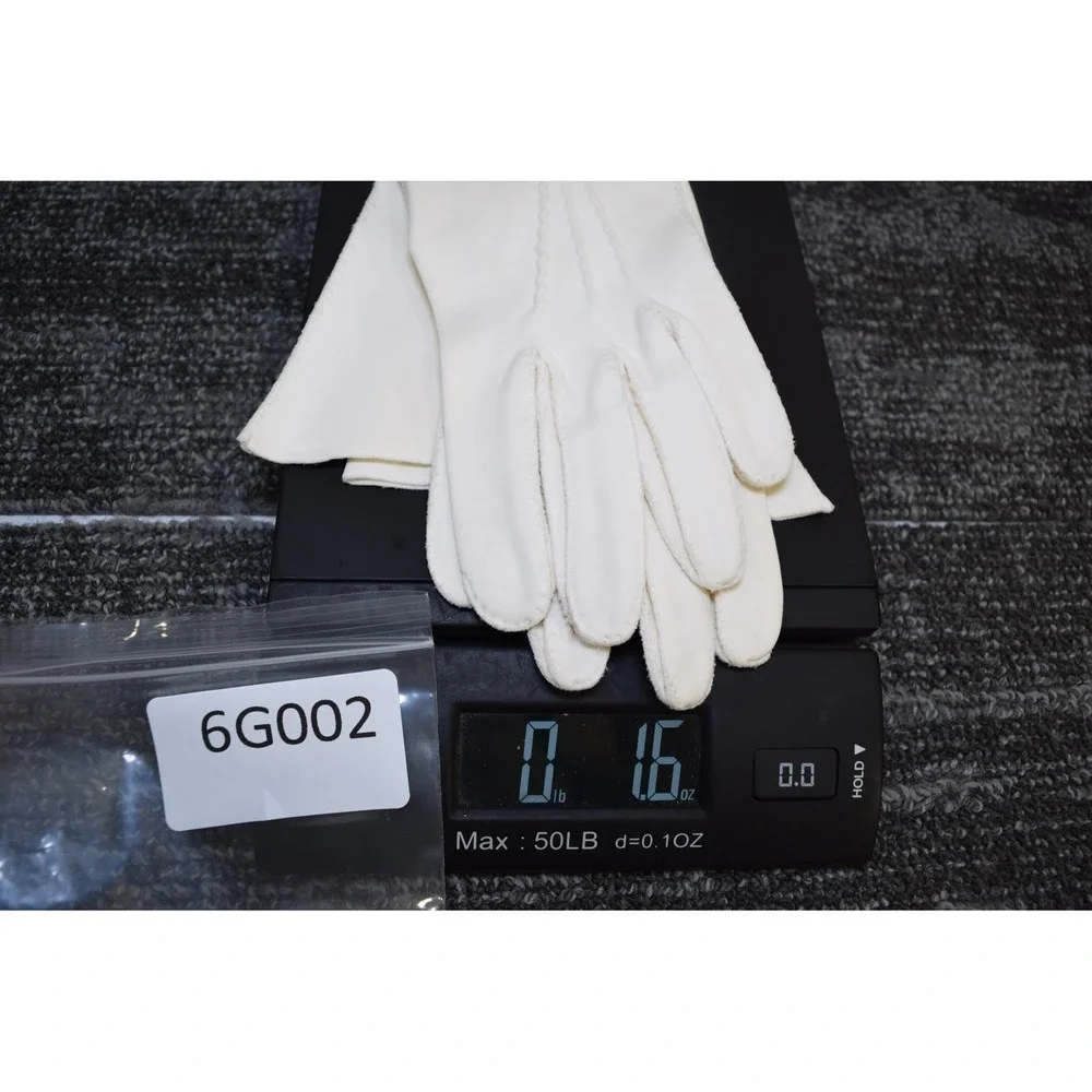 Vintage Cotton Gloves Women S M White Over the Wrist Formal Night Evening MCM